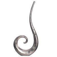 DEKOVASE Spirale Silberfarben B: 48 cm - Silberfarben, Design, Metall (48/100/10cm) - Livetastic