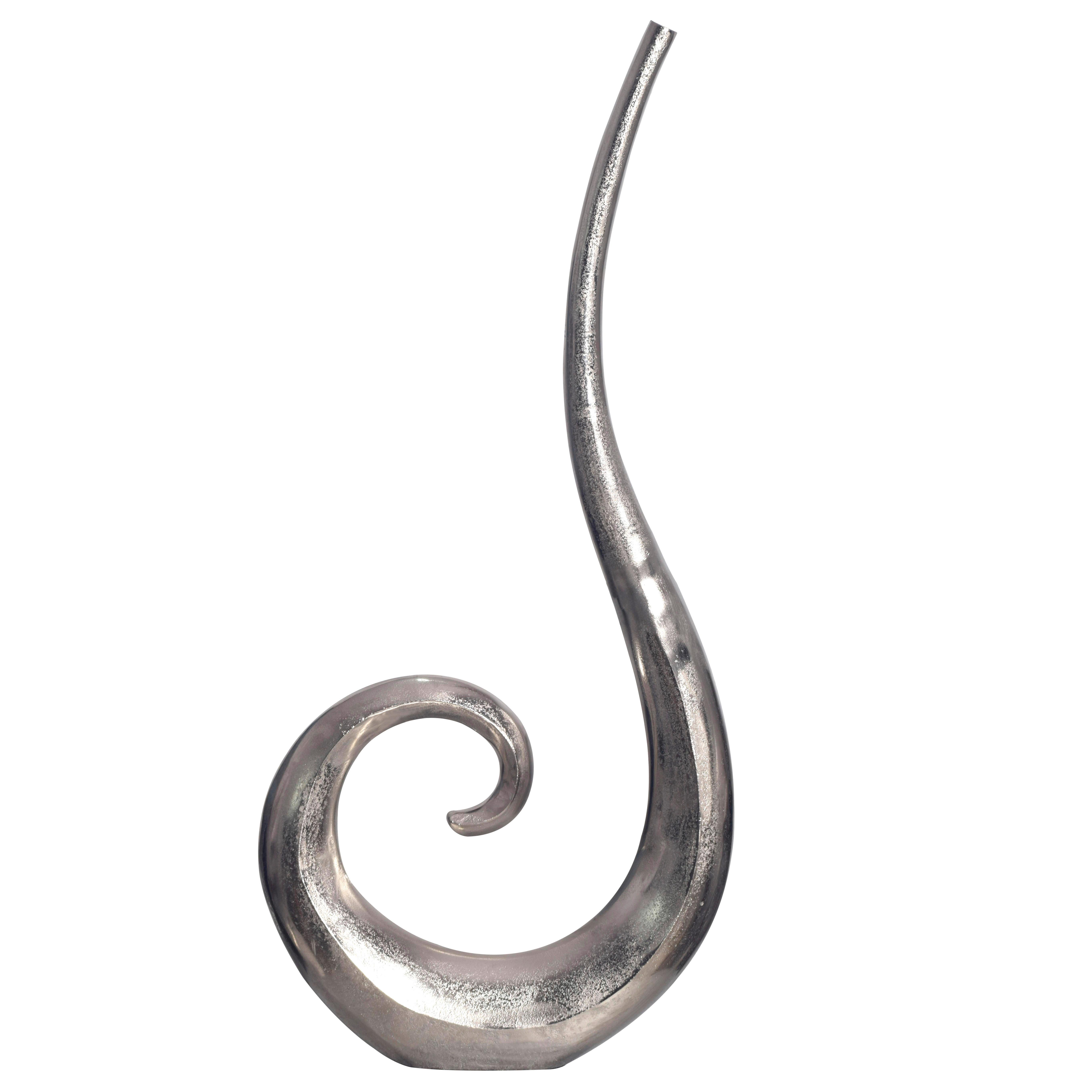 DEKOVASE Spirale Silberfarben B: 48 cm