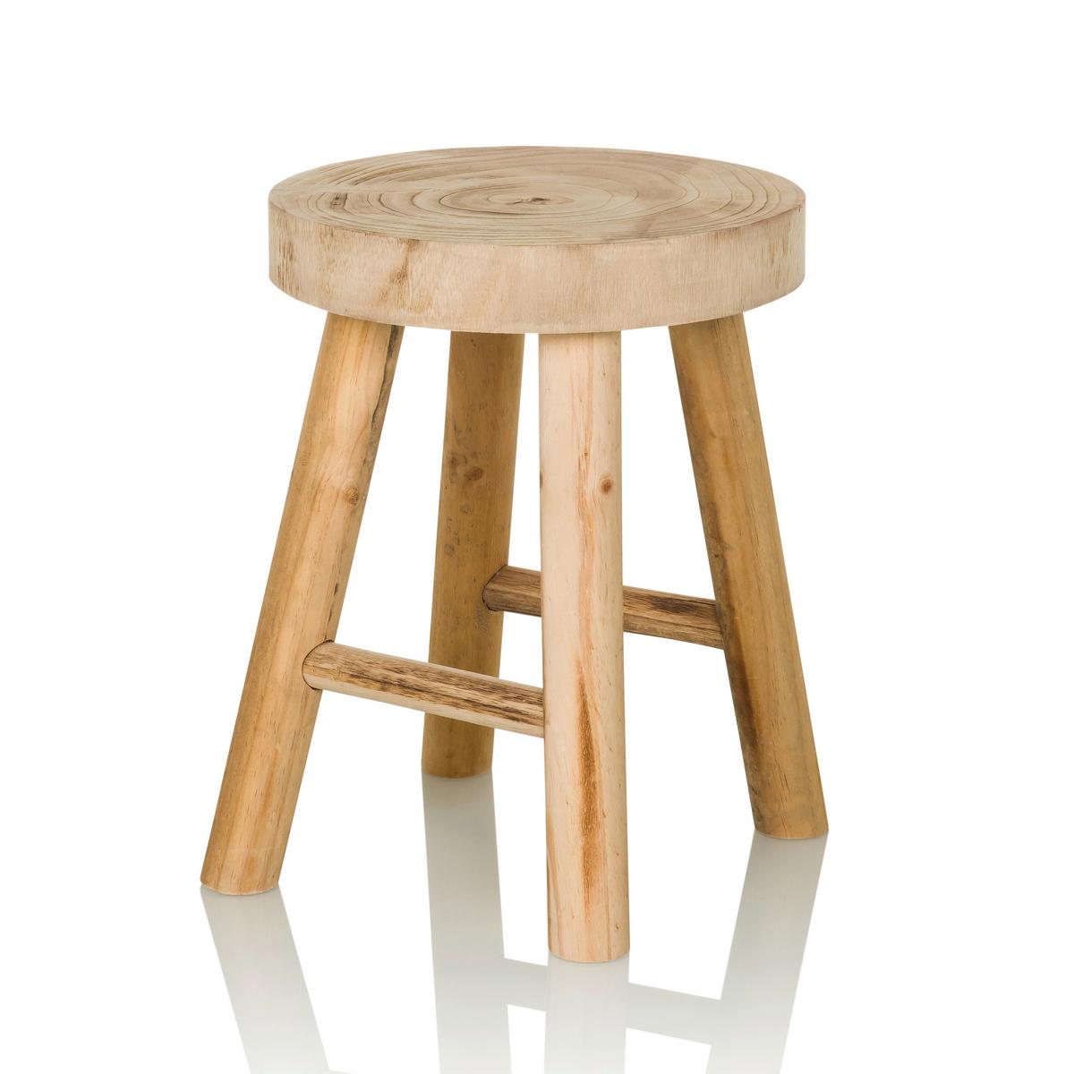 Hocker Rustiko W Braun B: 33 Cm - Braun, MODERN, Holz (33/44/33cm) - MID.YOU
