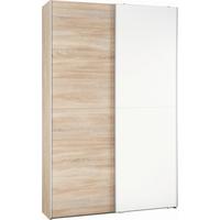 Tolóajtós Szekrény Aladin - Sonoma tölgy/fehér, Konventionell, faalapú anyag (125/195/38cm) - Livetastic