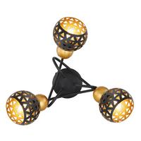 Deckenleuchte Sarra Ø 39 cm - Goldfarben/Schwarz, Basics, Metall (39/20cm) - Globo