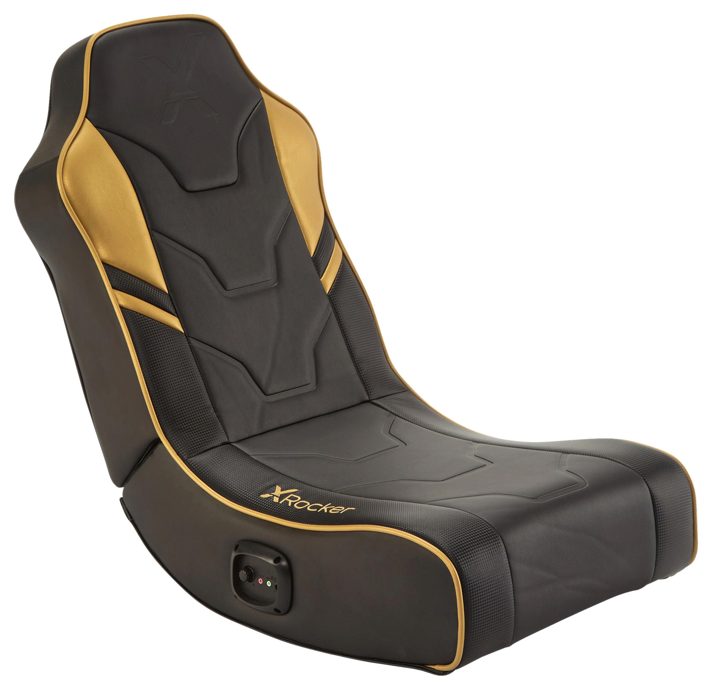 Gamingsessel Shadow 2.0 - Goldfarben/Schwarz, MODERN, Textil (42/64/75cm) - X Rocker