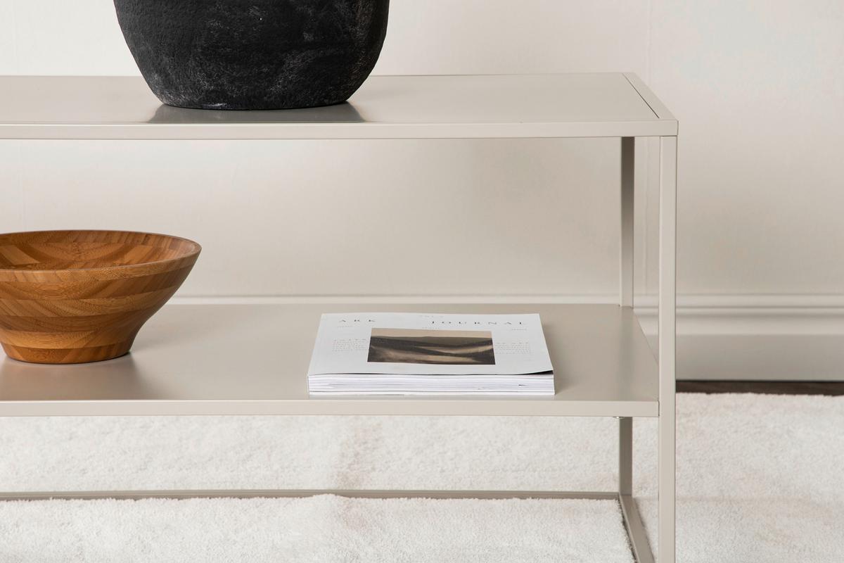 Couchtisch Staal - Beige, Design, Metall (120/50/50cm) - Livetastic