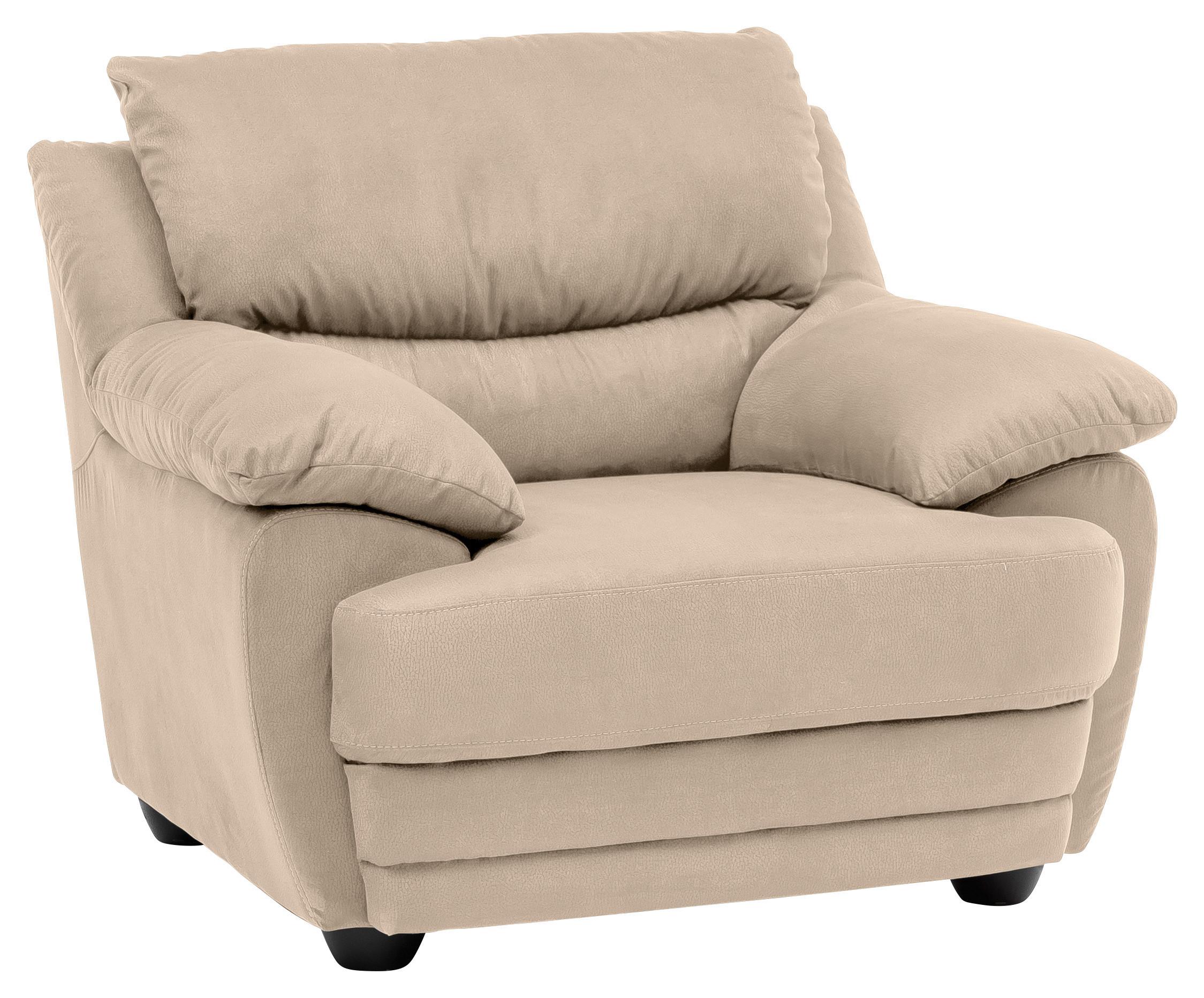 Polstersessel Mit Armlehnen Nebolo Sandfarben - Sandfarben/Schwarz, Design, Textil (117/97/100cm) - Livetastic