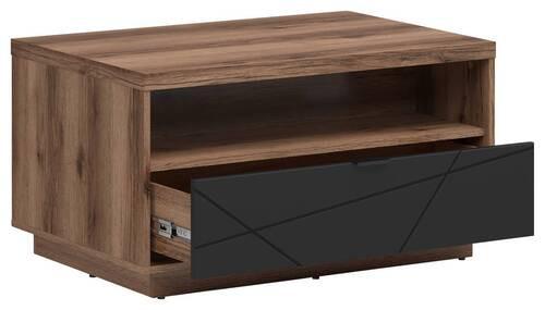 Couchtisch Forn Coffee Table - Eichefarben/Schwarz, Design, Holzwerkstoff/Kunststoff (90/60/48,5cm)