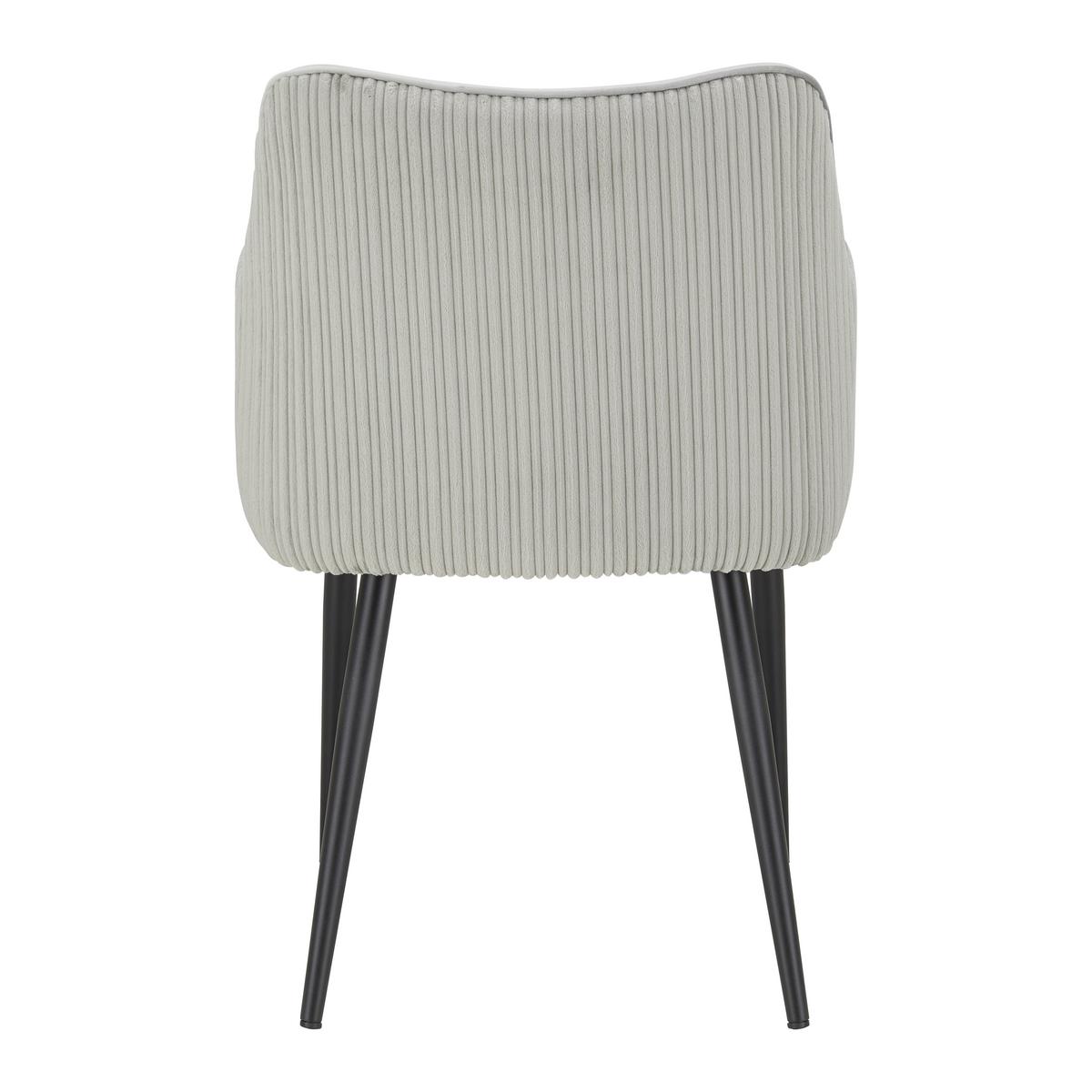 Zamatová stolička Caria sivá - čierna/svetlosivá, Modern, kov/drevo (57/89/60cm) - Bessagi Home