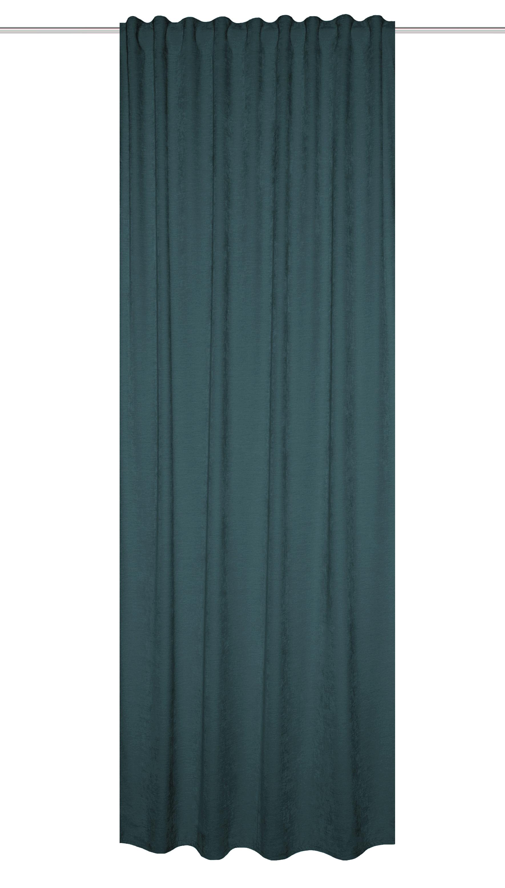 Fertigvorhang Wolly Petrol B: 135 cm - Petrol, Basics, Textil (135/160cm) - Schmidt W. Gmbh