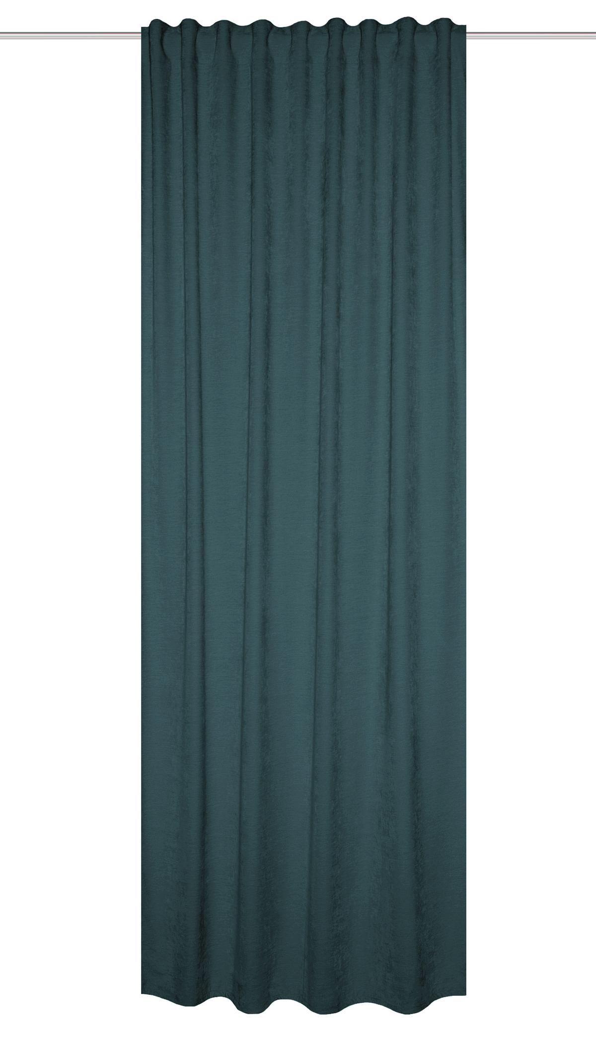 Fertigvorhang Wolly Petrol B: 135 cm - Petrol, Basics, Textil (135/160cm) - Schmidt W. Gmbh