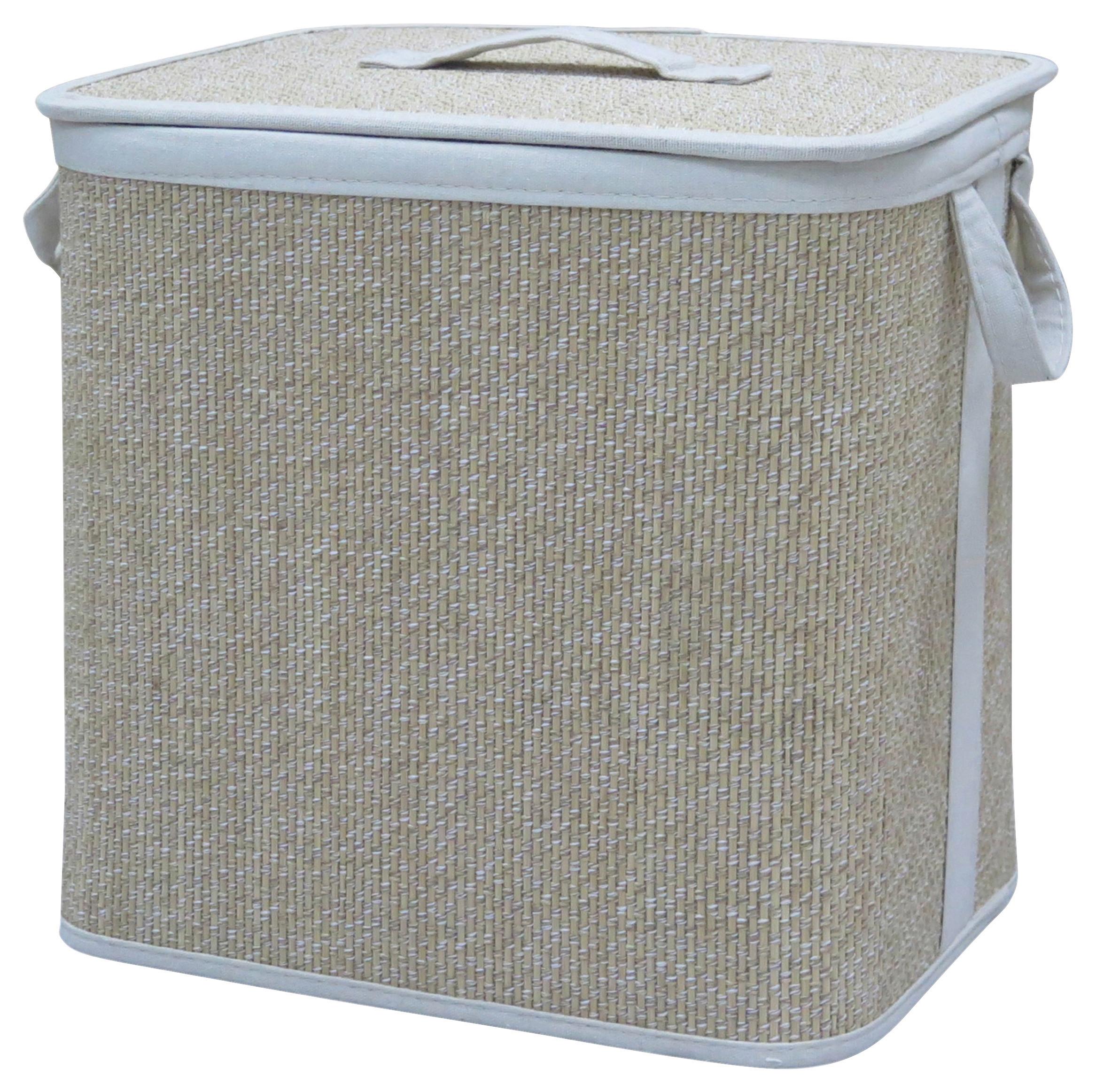 Kôš na bielizeň LOTIE - prírodná farba, Modern, drevo/textil (36/26/35cm) - Mömax