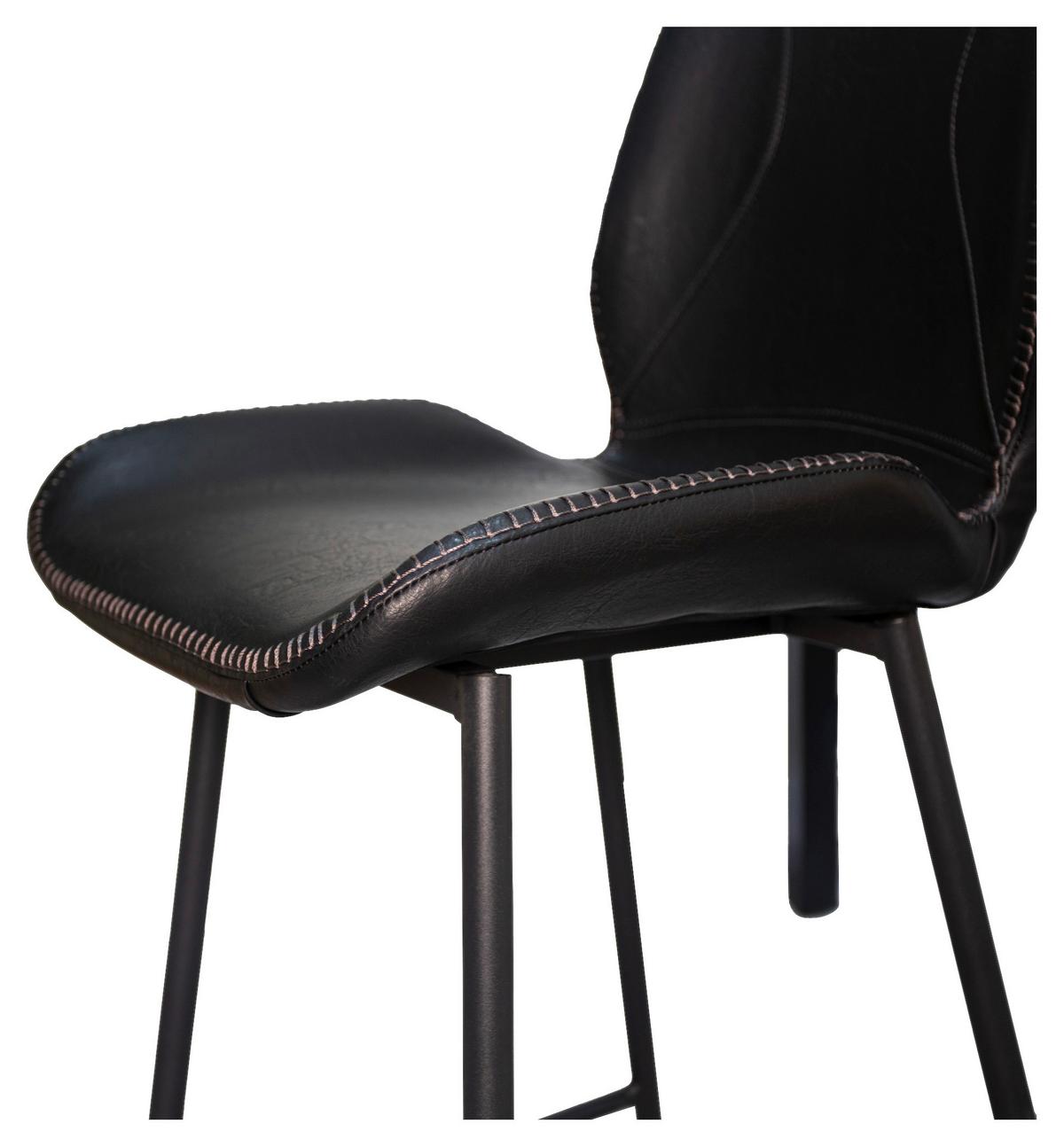 Barhocker-Set Barron - Schwarz, KONVENTIONELL, Kunststoff/Textil (47/99/55cm) - MID.YOU