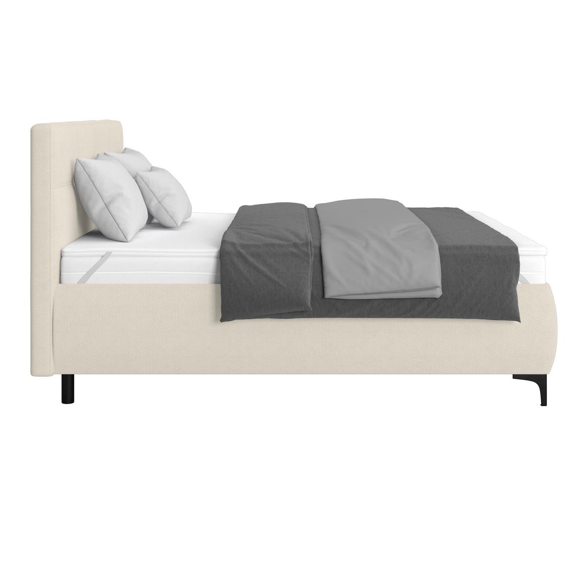 Polsterbett Zeni 160 - Beige/Schwarz, KONVENTIONELL, Holz/Holzwerkstoff (160/200cm)
