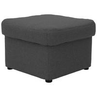 Polsterhocker Papenberg Grau Webstoff H: 40 cm - Schwarz/Grau, KONVENTIONELL, Textil (60/40/60cm) - MID.YOU