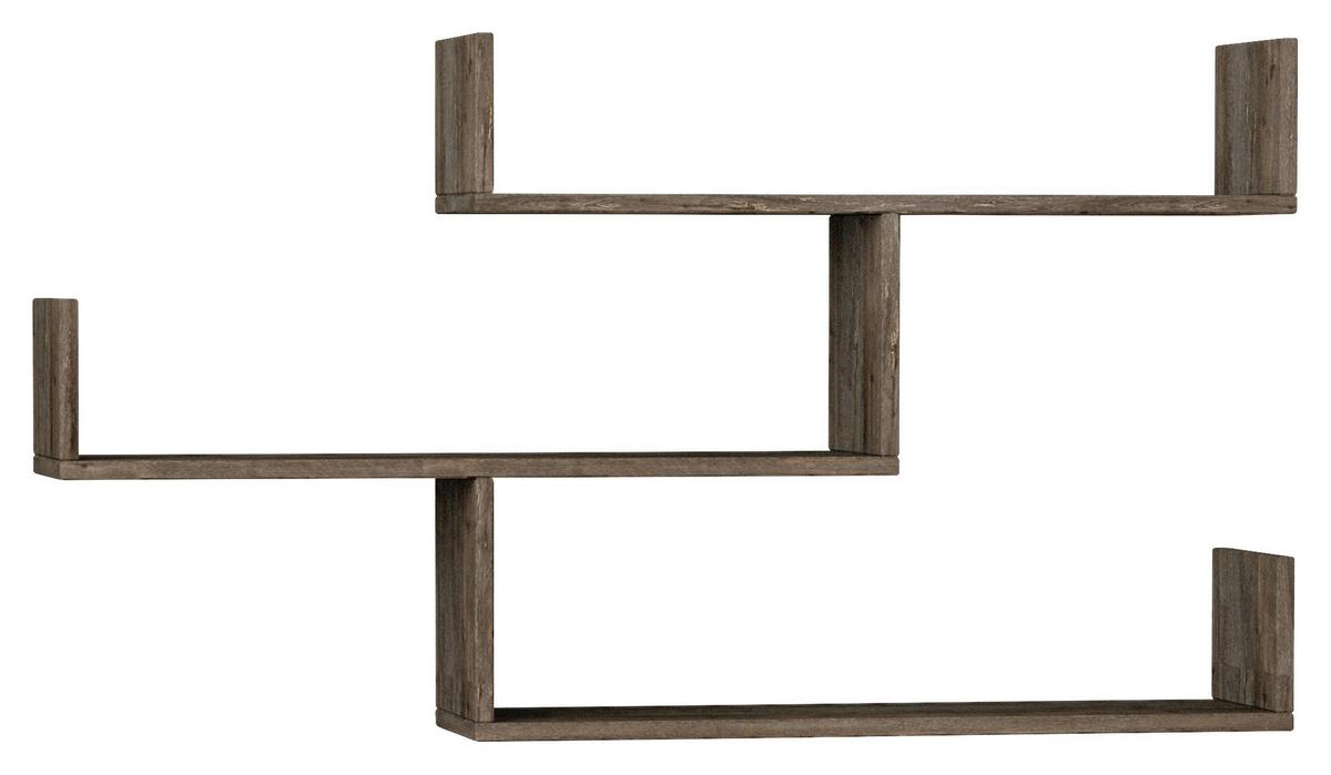 Wandregal Tibet Wandregal - Dunkelbraun, Design, Holzwerkstoff (120/67/22cm) - Livetastic