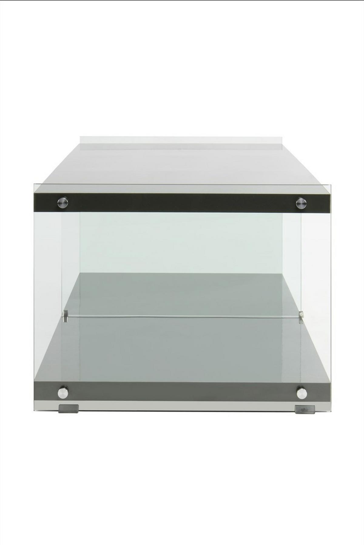 Beistelltisch Elementary Grau L: 120 Cm - Grau, Design, Glas/Holz (120/45/60cm) - Kayoom