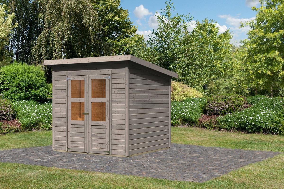 Gartenhaus Kappeln 4 39571 Kappeln 4 - Hellgrau, Basics, Holz (212/214/220cm)
