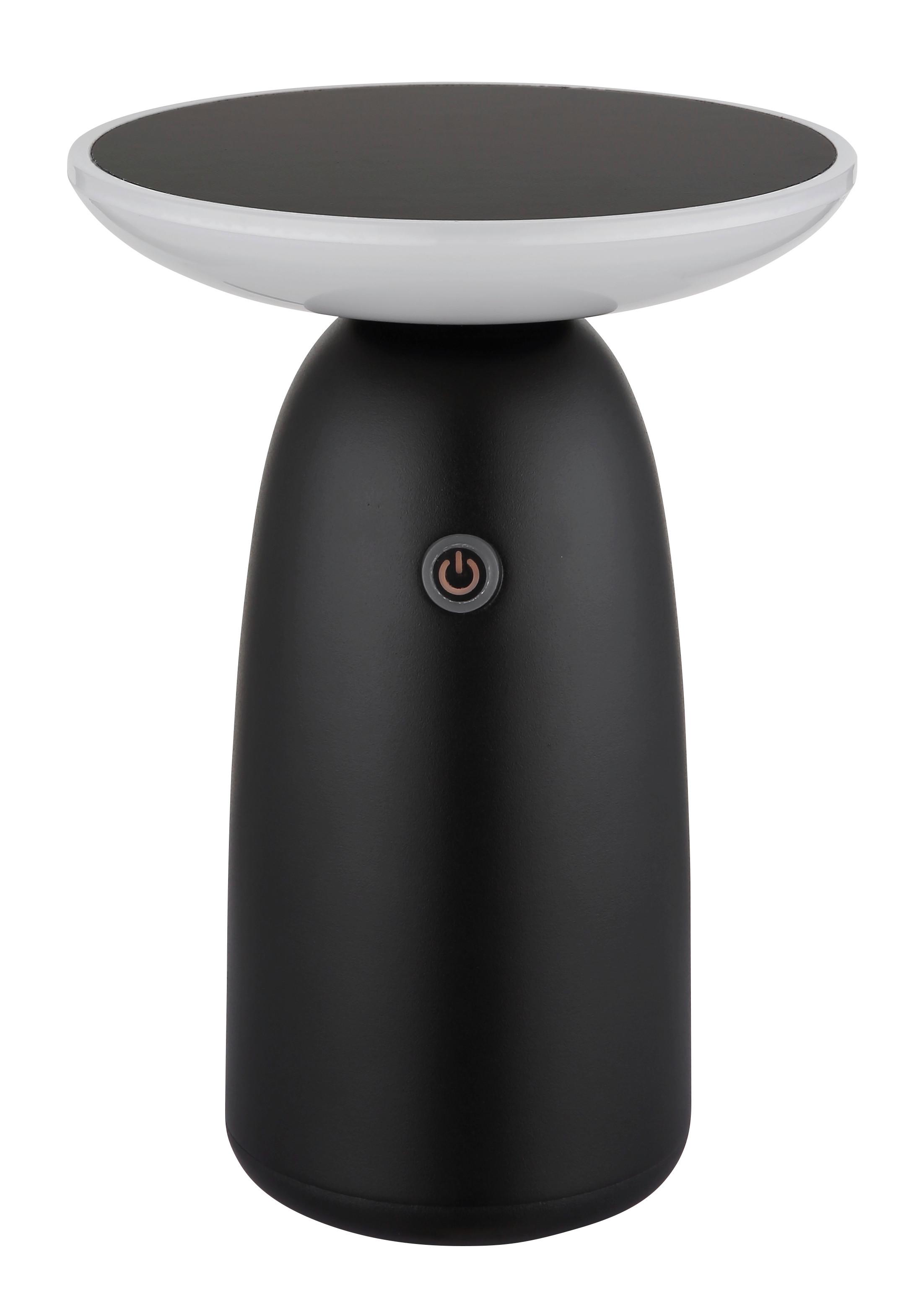 Solarleuchte Memory-Funktion - Opal/Schwarz, Design, Kunststoff/Metall (16/22,5cm) - Globo