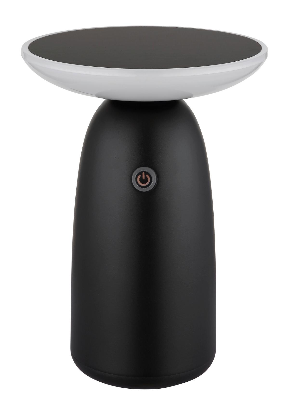 Solarleuchte Memory-Funktion - Opal/Schwarz, Design, Kunststoff/Metall (16/22,5cm) - Globo