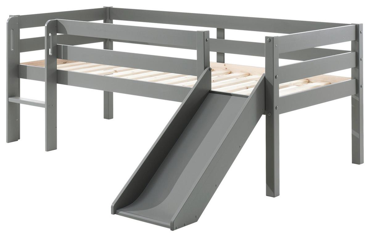 Spielbett Grau Lackiert 90x200 Cm - Grau, MODERN, Holz/Holzwerkstoff (90/200cm) - MID.YOU