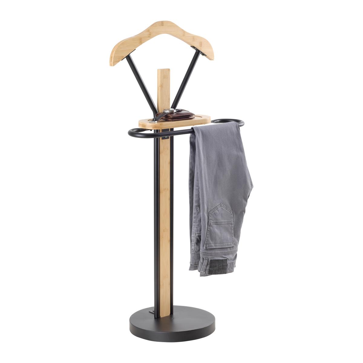 NĚMÝ SLUHA MICHA II -SB- - černá/přírodní barvy, Moderní, kov/dřevo (45/111/28.5 cmcm) - Mömax