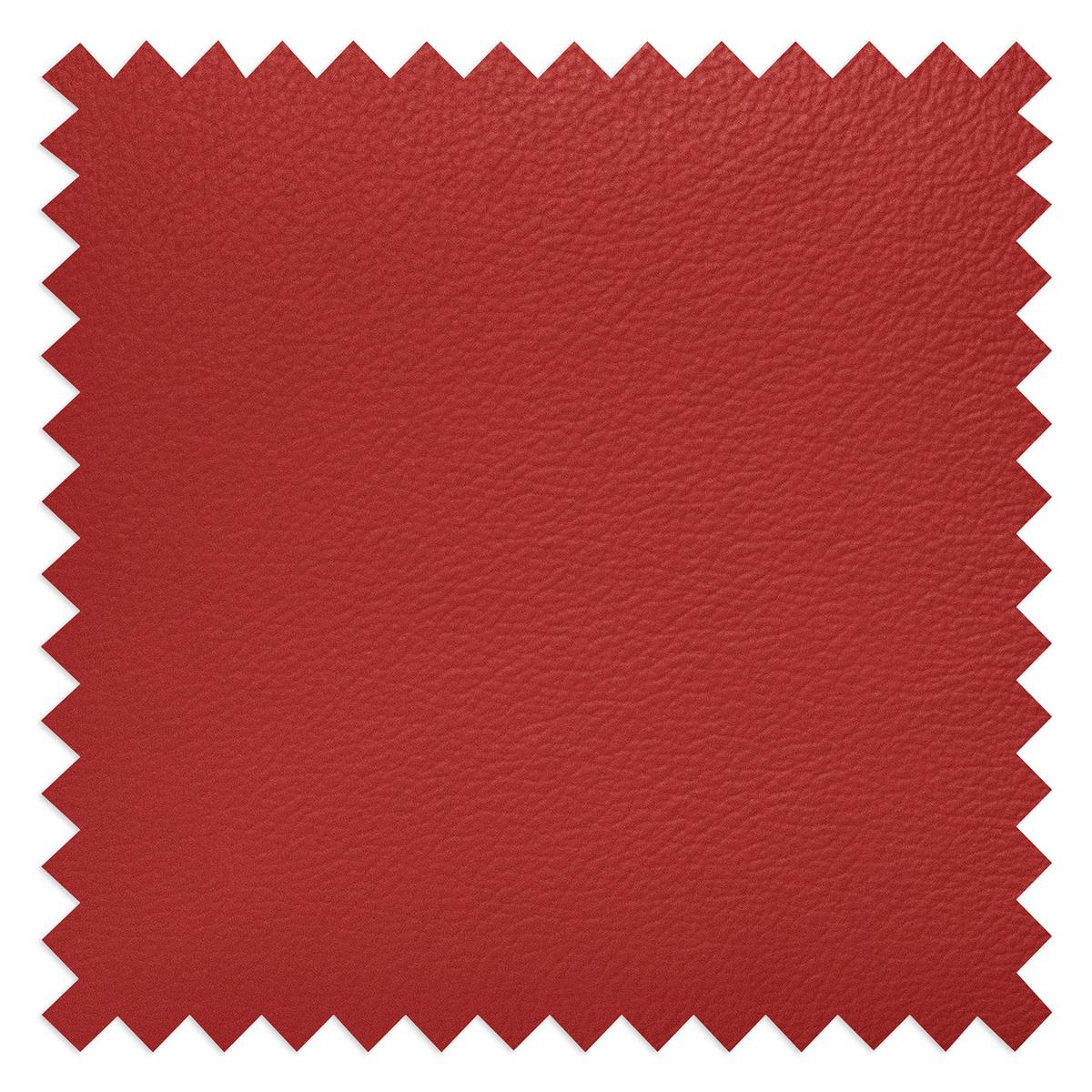Ecksofa Mondo, Rot S: 208x286 Cm - Chromfarben/Rot, Design, Leder/Textil (208/286cm) - Livetastic