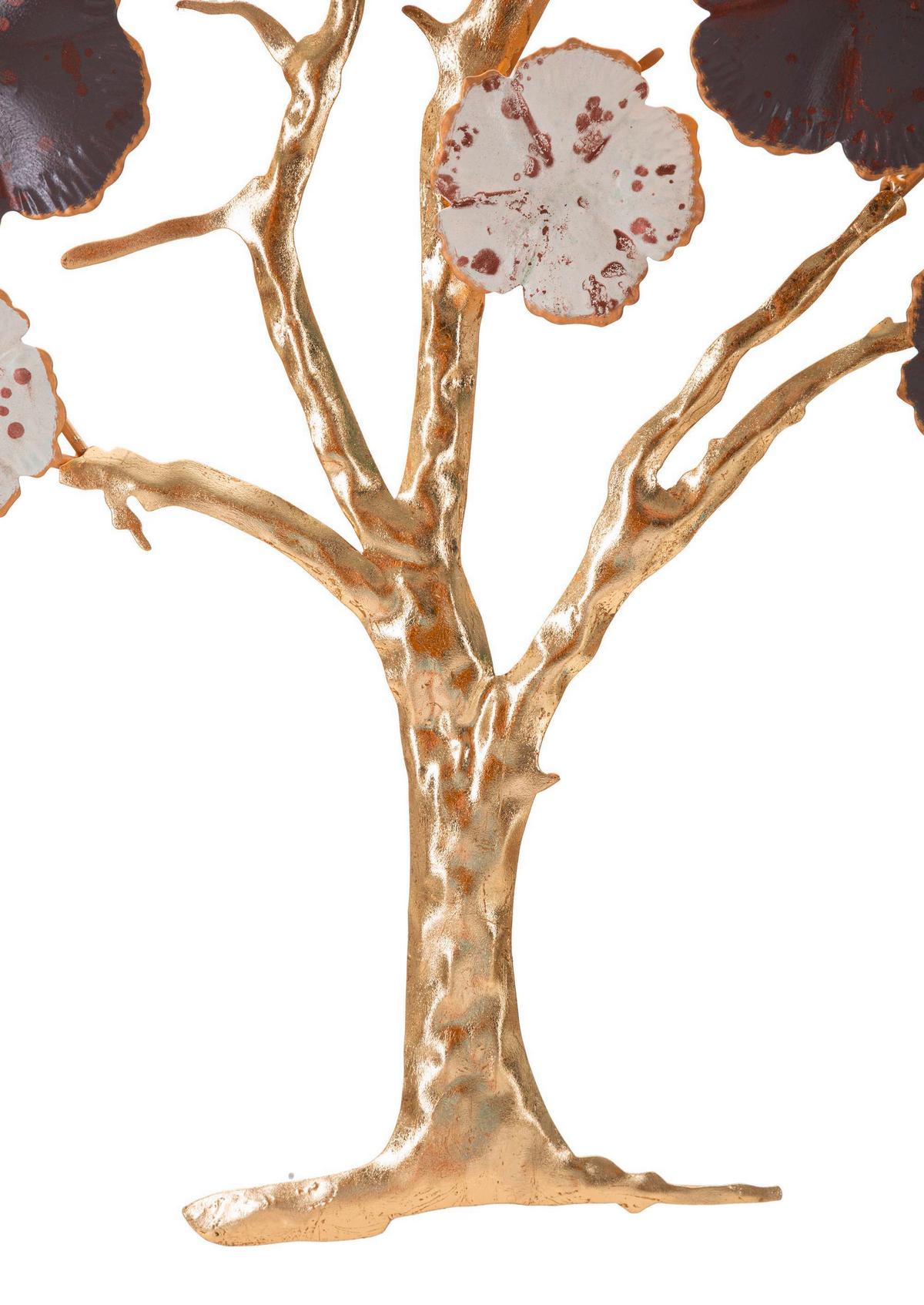 Wanddeko Albero Purpy Altrosa, Gold, Weiß B: 73,7 Cm - Goldfarben/Altrosa, Basics, Metall (73,7/5/80cm)