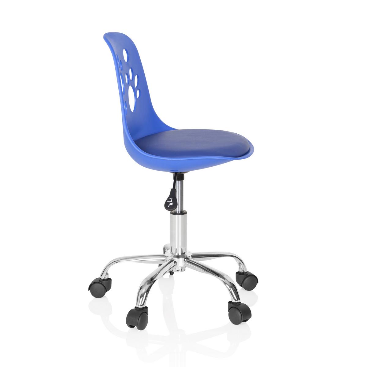 Jugenddrehstuhl Fancy I Blau Tiermuster - Blau, MODERN, Kunststoff/Textil (40/72-82/44cm) - MID.YOU