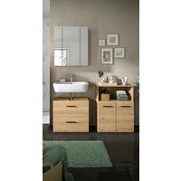 Badezimmer Ice Eiche Artisan Dekor B: 120cm - Schwarz/Eiche Artisan, Basics, Holzwerkstoff (120cm) - MID.YOU