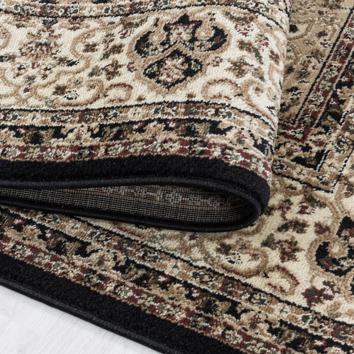 Orientalischer Webteppich Schwarz Kashmir 120x170 cm - Schwarz, LIFESTYLE, Textil (120/170cm)