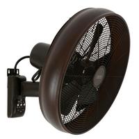 Wandventilator Wall Fan 5- Flügel inkl. Fernbedienung - Schwarz/Bronzefarben, Basics, Kunststoff/Metall (46/46/40cm) - P & B