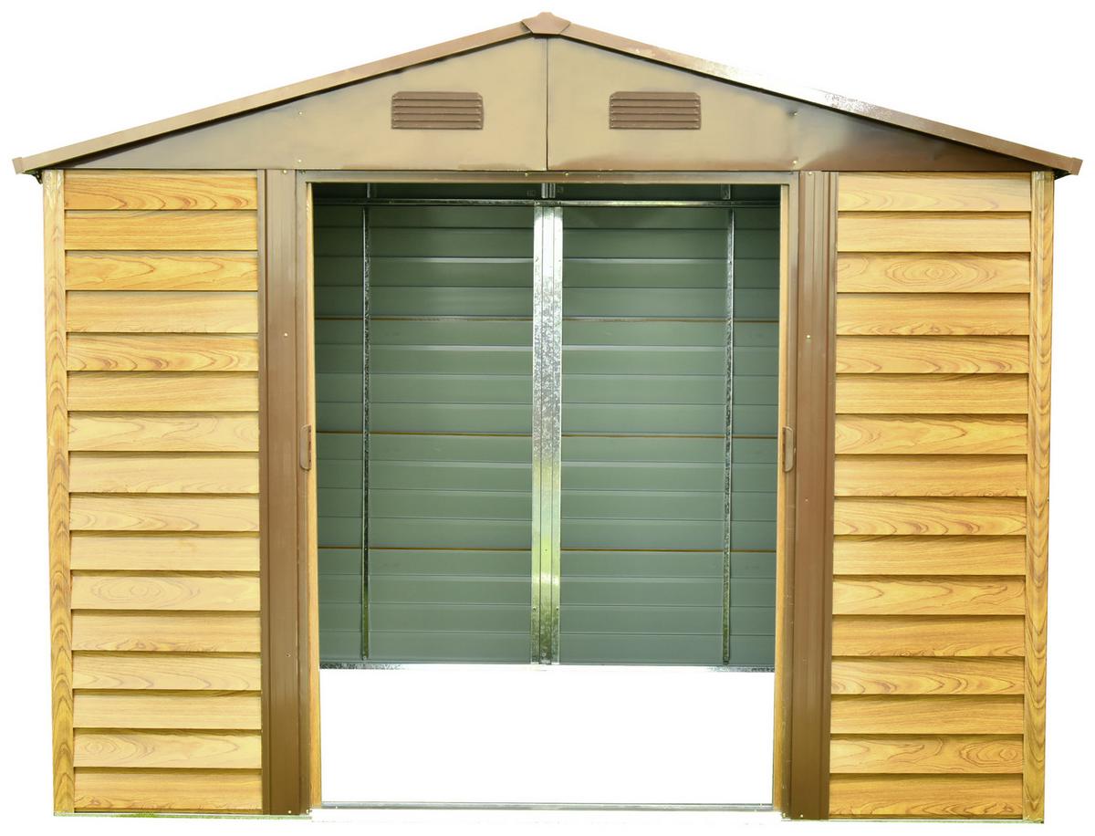 Gerätehaus Ohne Boden 278x215x323 - Hellbraun, Basics, Metall (278/215/323cm)