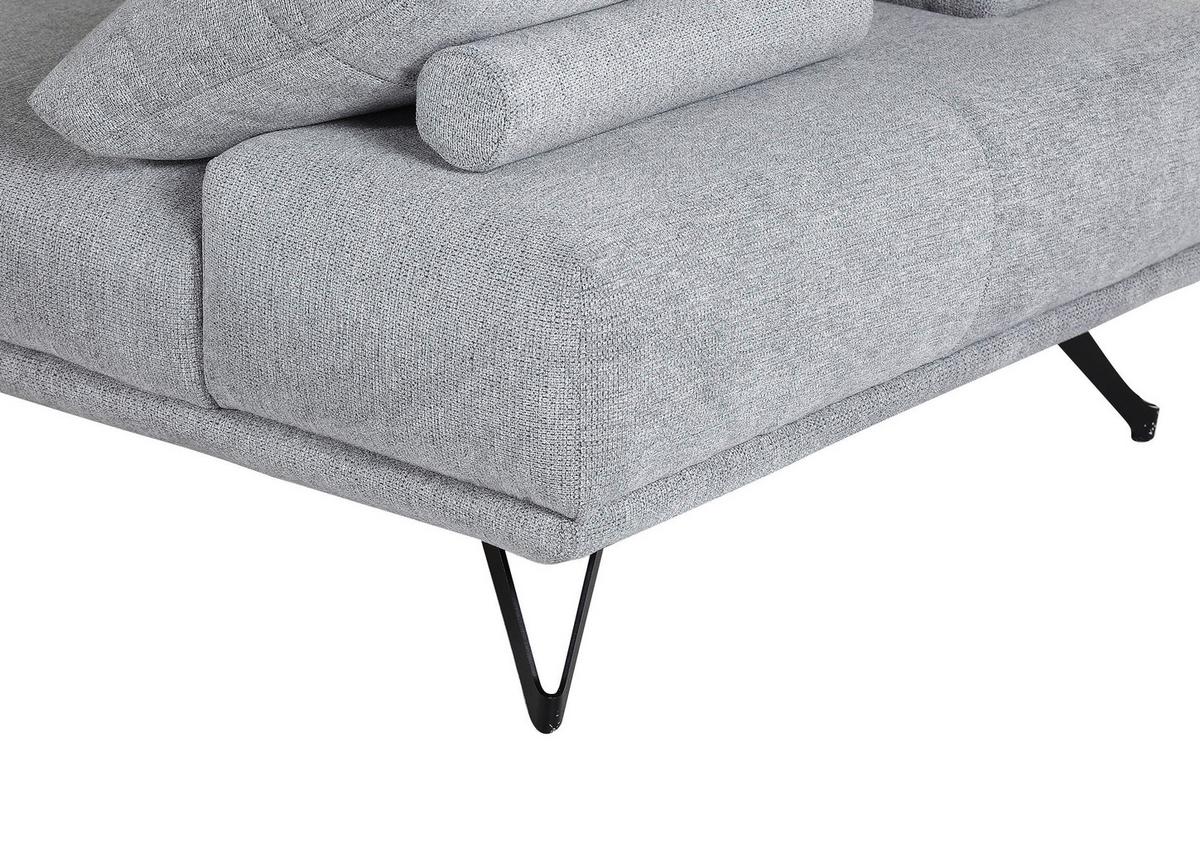 Ecksofa Bolzano - Schwarz/Grau, KONVENTIONELL, Textil (240/310cm) - MID.YOU