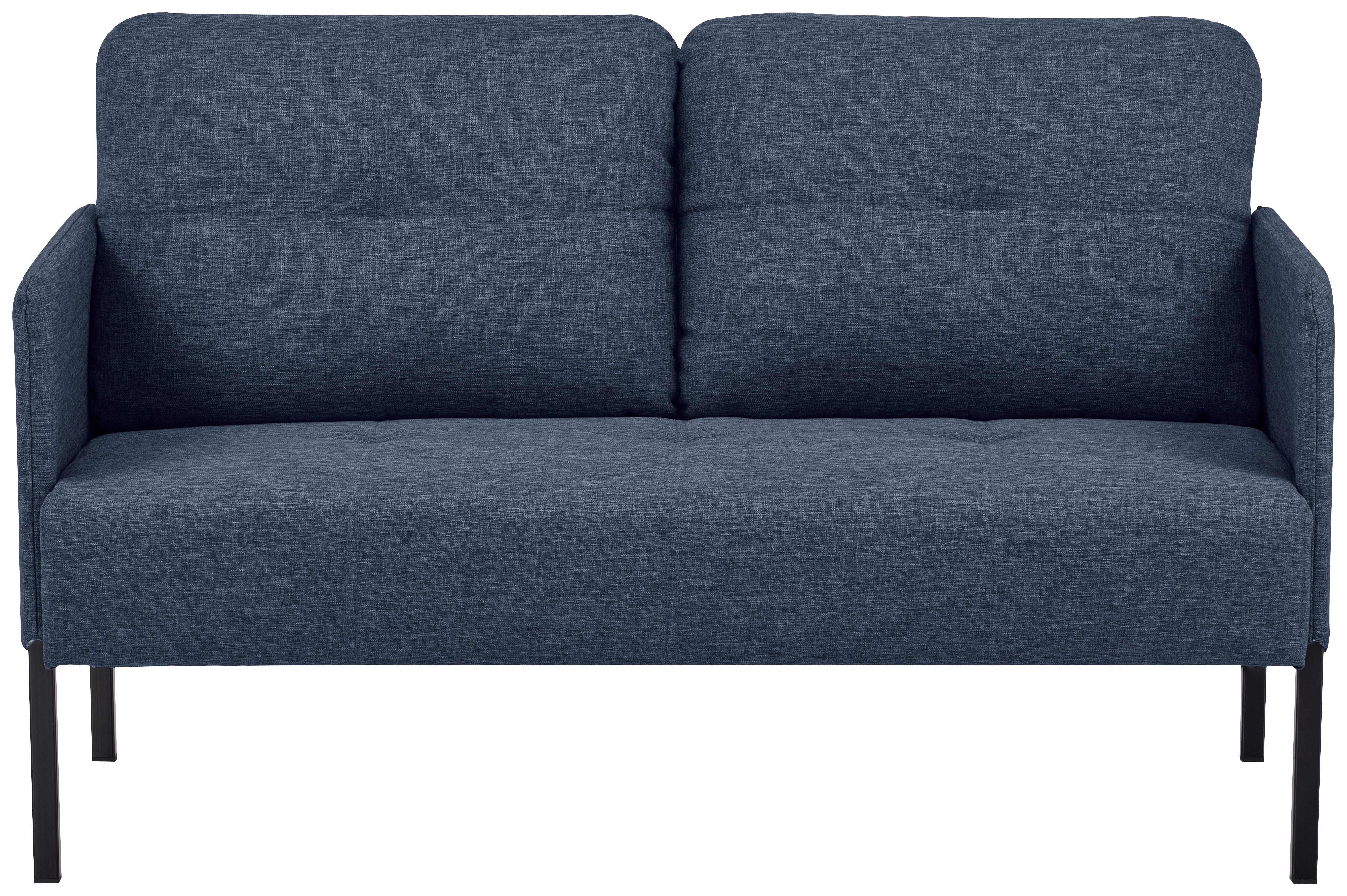 Sofa Milon - Blau/Schwarz, MODERN, Holz/Textil (126/79/70,5cm) - P & B
