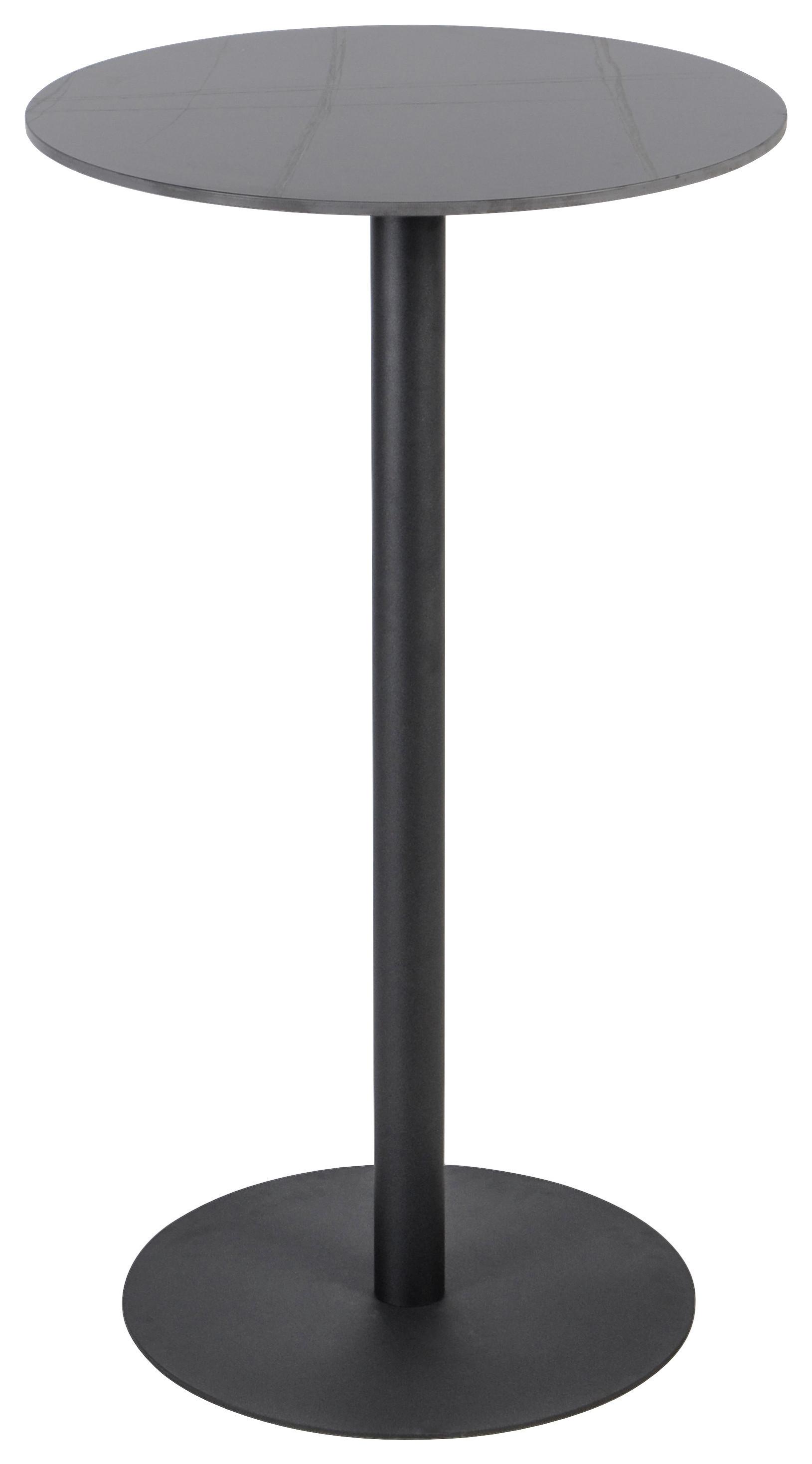 Barový stůl TOBIAS 60 - černá, Moderní, kov/keramika (60/105cm) - Mömax