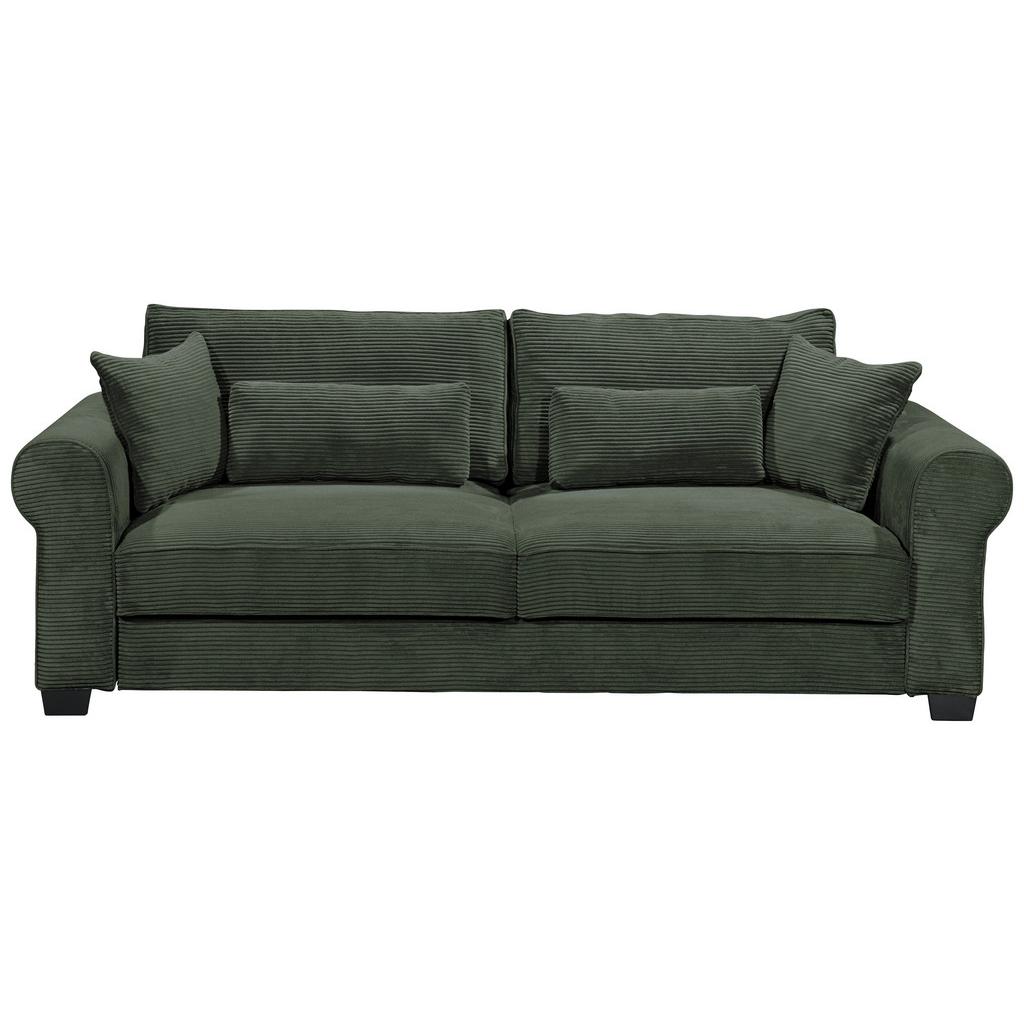 3-Sitzer-Sofa mit Schlaf- funktion Angelina Dunkelgrün