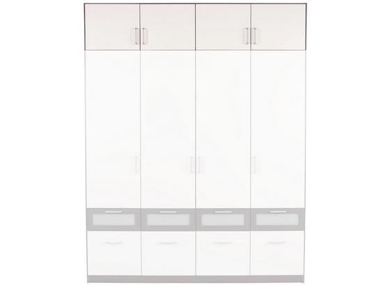 Aufsatzschrank Nagold Extra, 181cm - Weiß/Grau, KONVENTIONELL, Holzwerkstoff (181/39/54cm) Aufsatzschrank Nagold Extra, 181cm - Weiß/Grau, KONVENTIONELL, Holzwerkstoff (181/39/54cm)