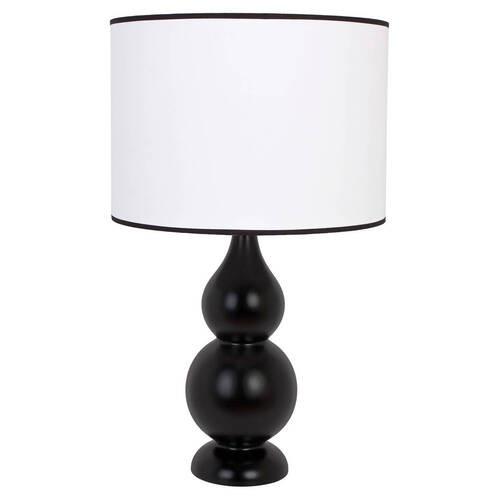 Tischleuchte 4114239 Shisha - Schwarz - Schwarz, KONVENTIONELL, Holz (35/60cm)