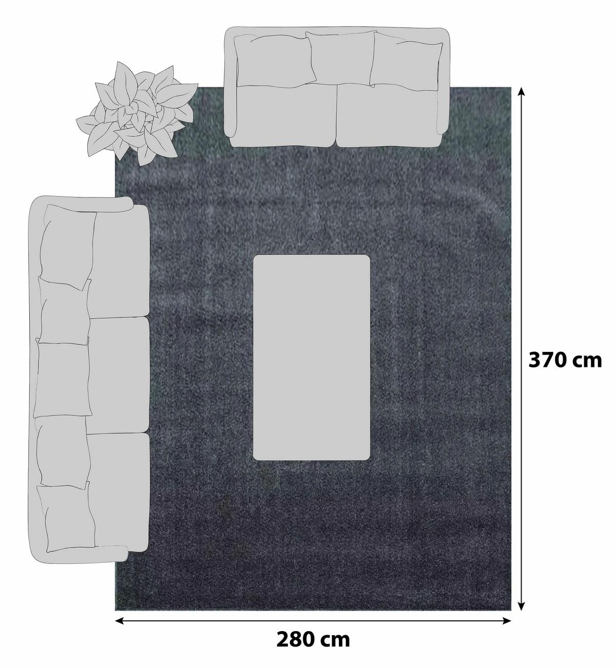 Hochflor Teppich Hellbraun Ata 280x370 cm - Hellbraun, Design, Textil (280/370cm) - Novel