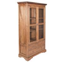Vitrine Braun/Natur B: 98cm - Naturfarben/Braun, Design, Holz (98/183,5/44cm) - MID.YOU
