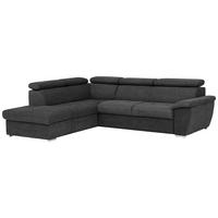 Ecksofa Mit Schlaffunktion Antero Und Bettkasten Schwarz - Chromfarben/Schwarz, Design, Textil (216/262cm) - Livetastic