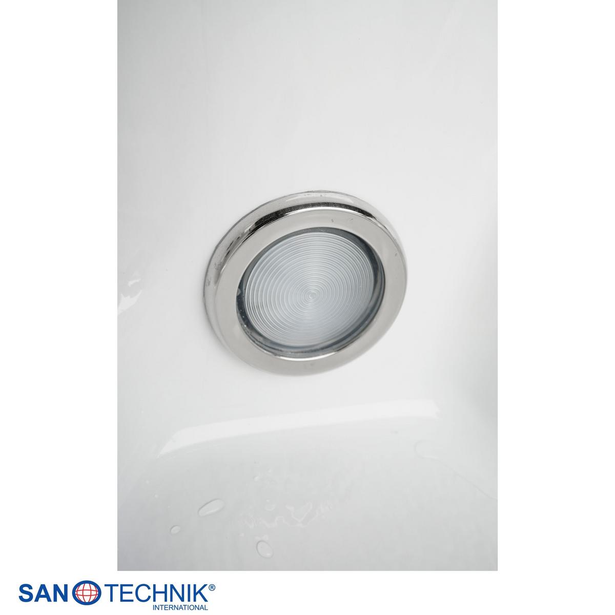 Whirlpool Parma, mit Abdeckung 180x160x76 cm - Grauweiß, KONVENTIONELL, Kunststoff (180/160/76cm) - Sanotechnik