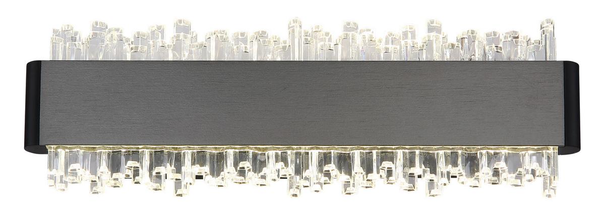 LED-Wandleuchte 4000k, 8w - Klar/Schwarz, Design, Kunststoff/Metall (120/8/4cm) - Globo