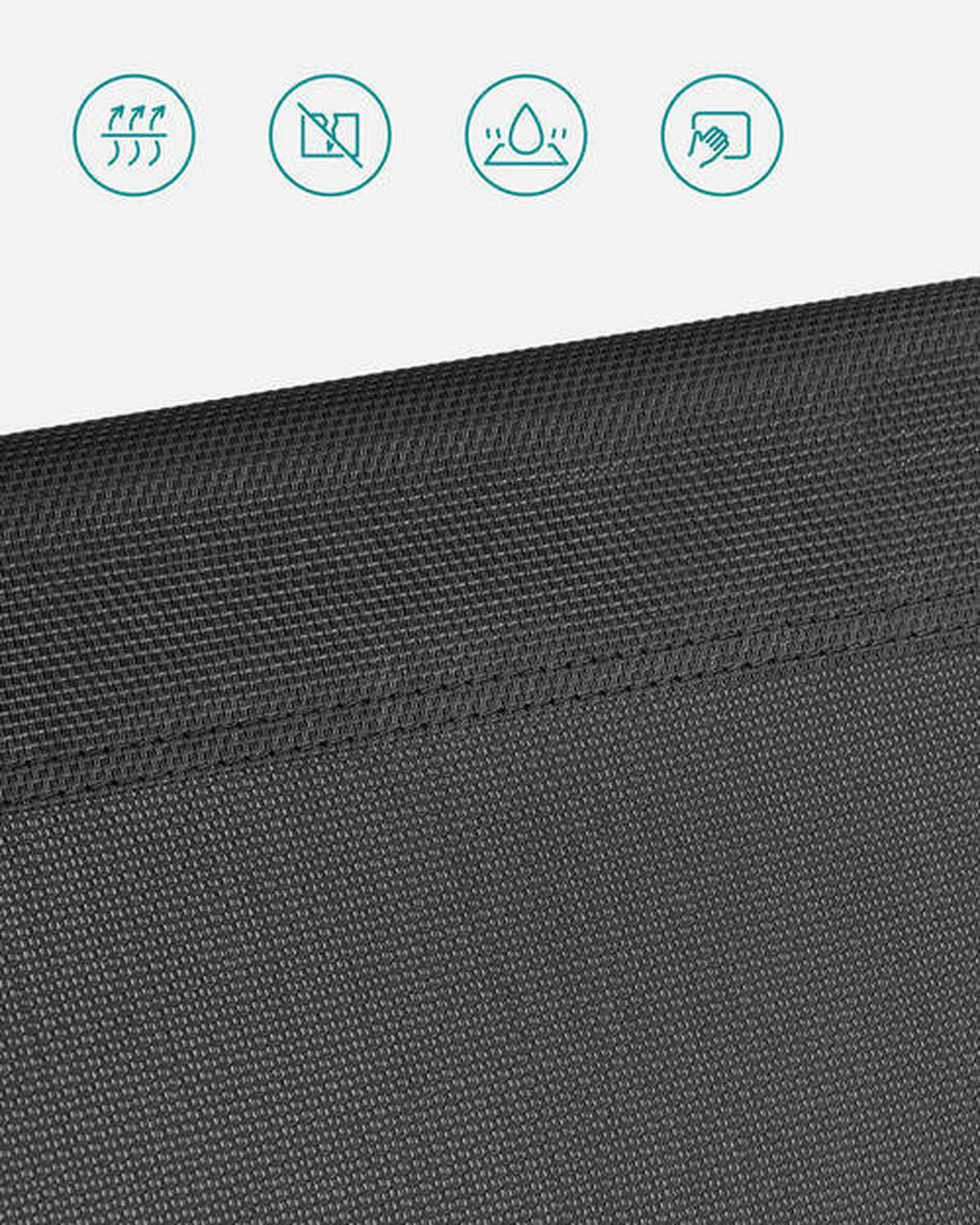 Sonnenliege Grau Inkl. Sonnendach, B: 71 Cm - Grau, Basics, Textil/Metall (71/38/200cm) - Modante