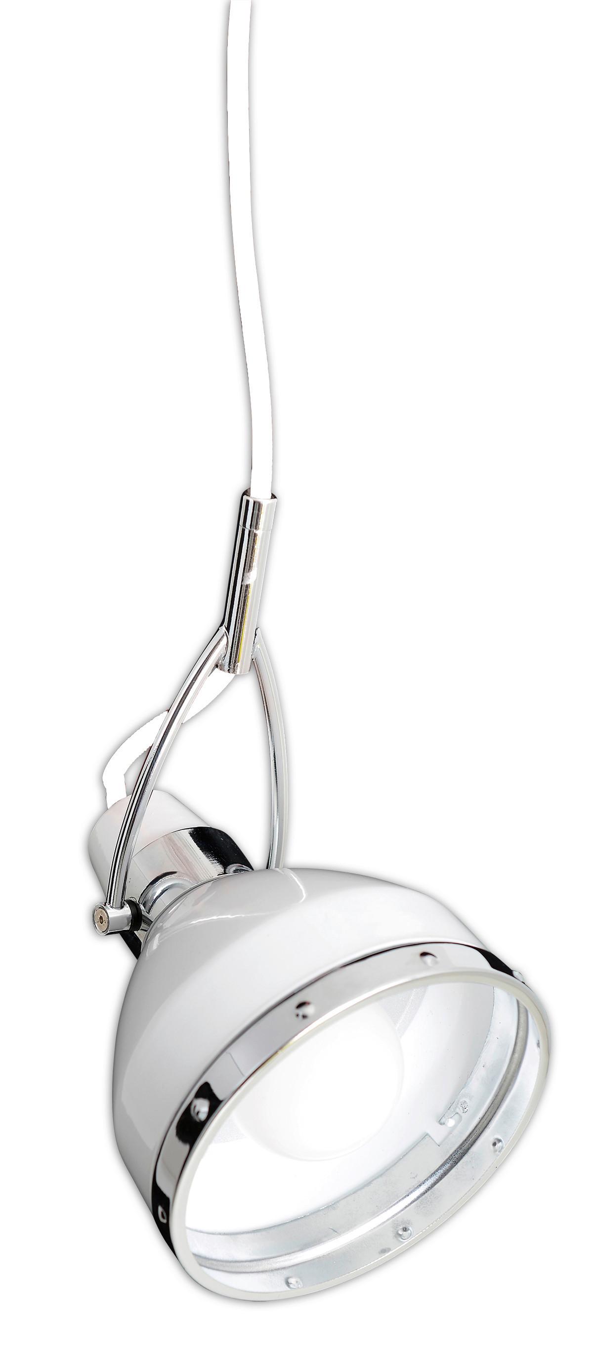 Hängeleuchte H: 135 cm 1-Flammig, kippbar - Weiß, Design, Metall (22,8/135cm) - Näve