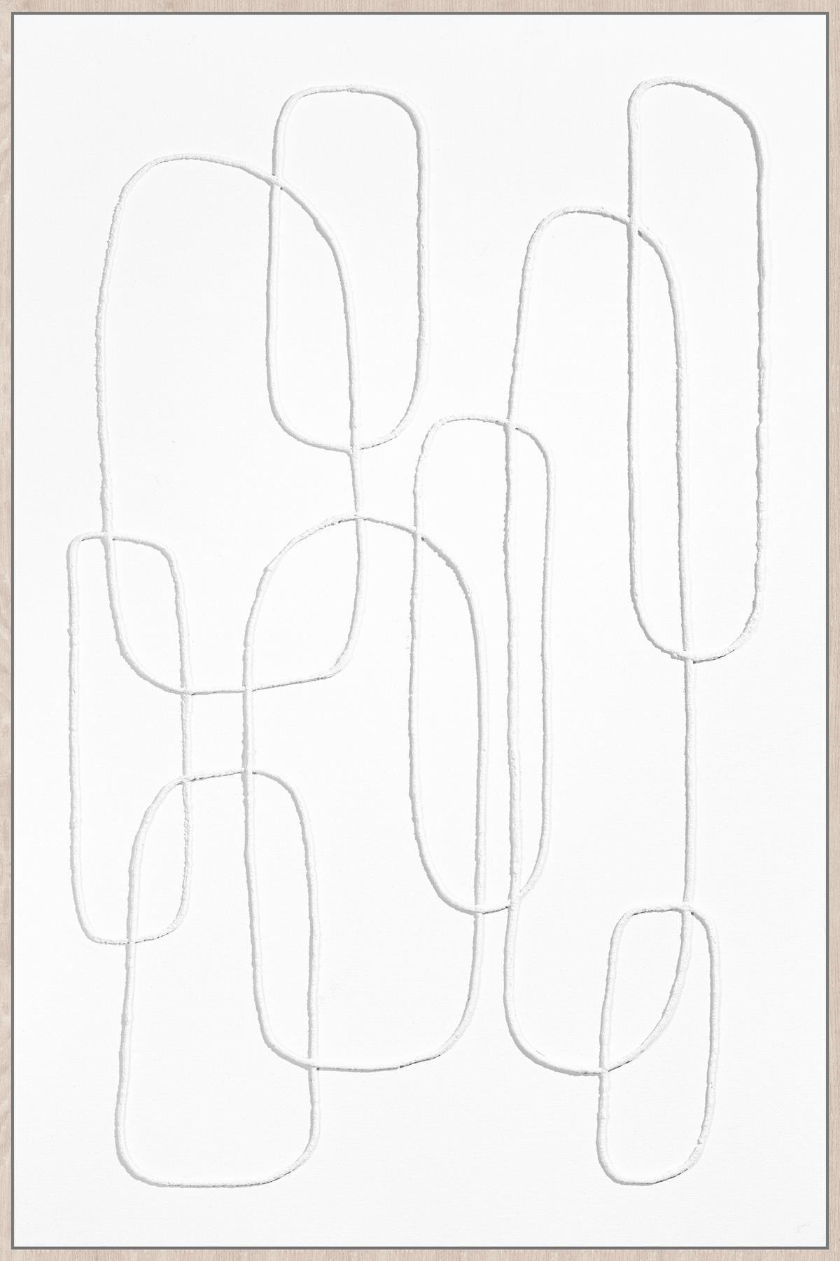 Obraz na plátně Denisa, ca. 60/90 cm - bílá/přírodní barvy, kompozitní dřevo/textil (60/90cm) - Premium Living