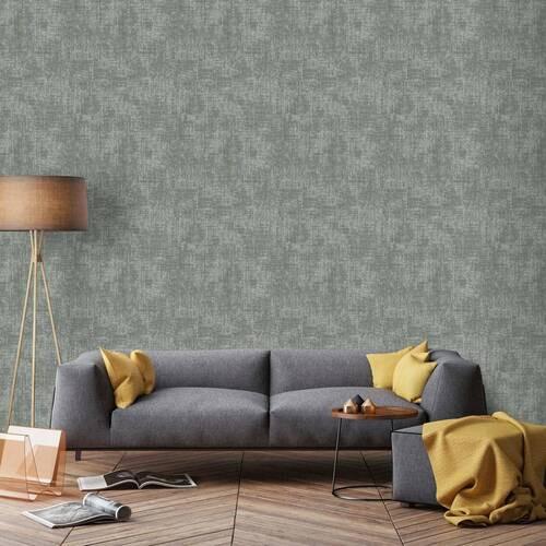 Vliestapete Zara Grün, 52x1000 Cm - Grün, Basics (52/1000cm)