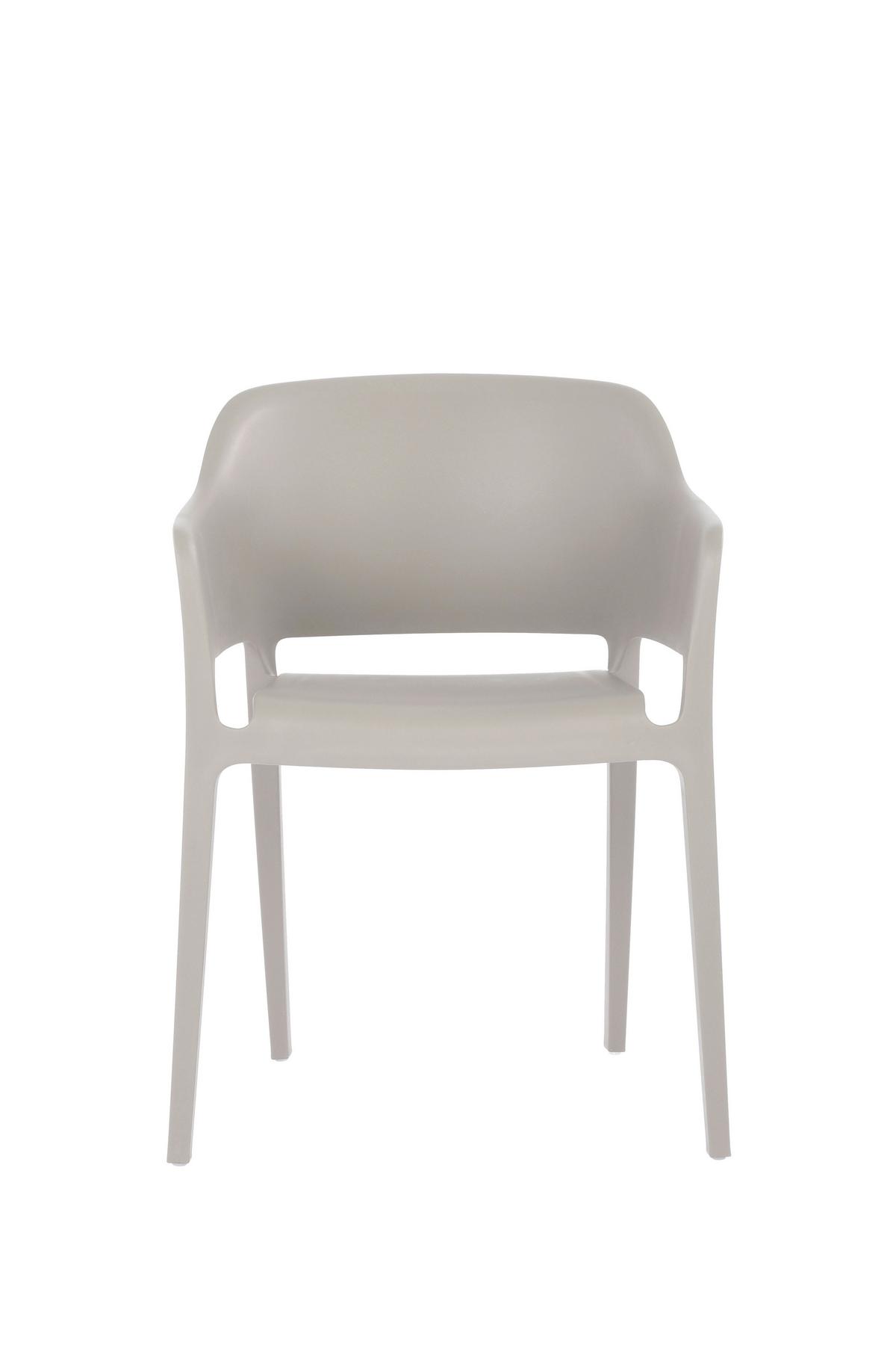 GARTENSTUHL-SET GIETHOORN - Hellgrau, MODERN, Kunststoff (54,5/77,5/55cm) - Gardenson