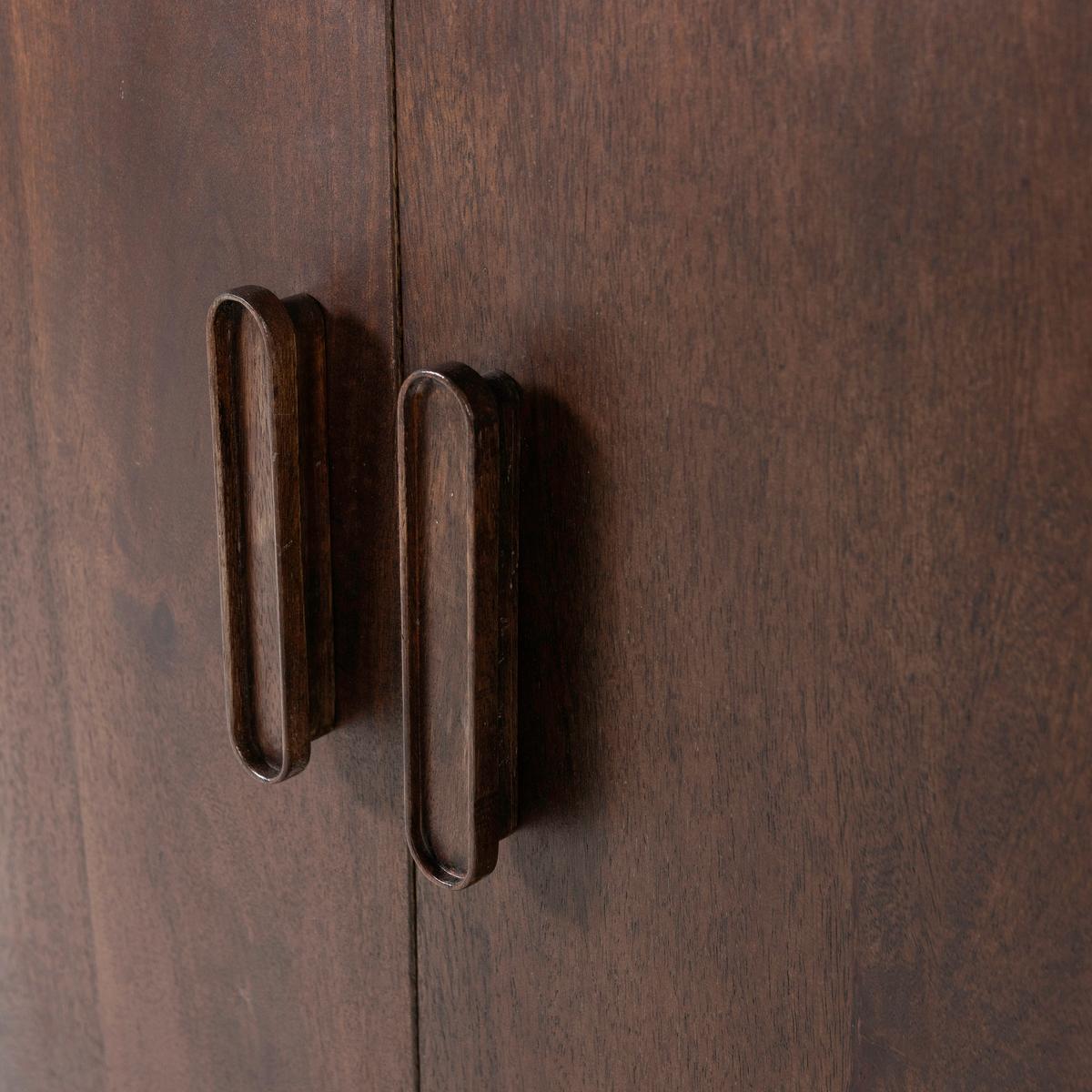 Mehrzweckschrank Liya Dunkelbraun B: 60 cm - Dunkelbraun, Design, Holz (60/200/35cm) - Livetastic