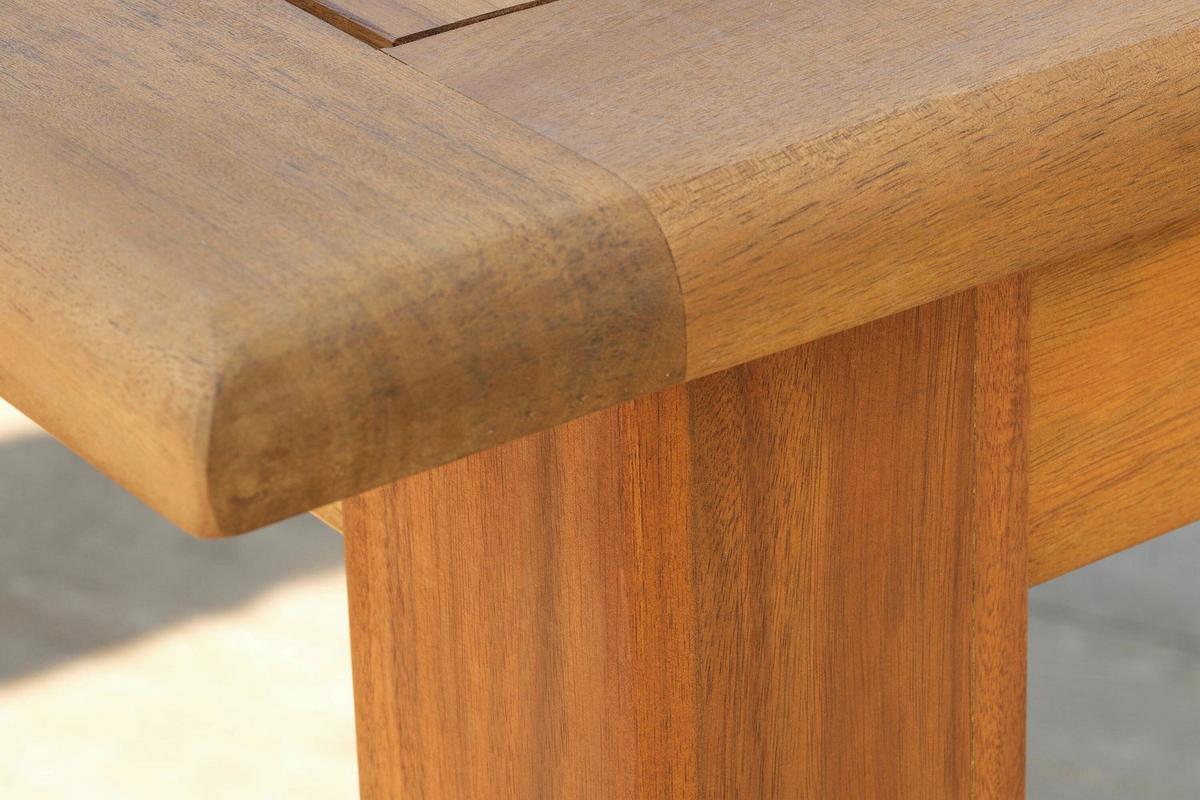 Gartentischgruppe 7tlg. Set - Beige/Akaziefarben, KONVENTIONELL, Holz/Textil - Gardenson