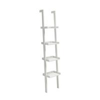 Rebríkový regál WALL biely - biela, Trend, kompozitné drevo (36,5/180/32cm) - Livetastic