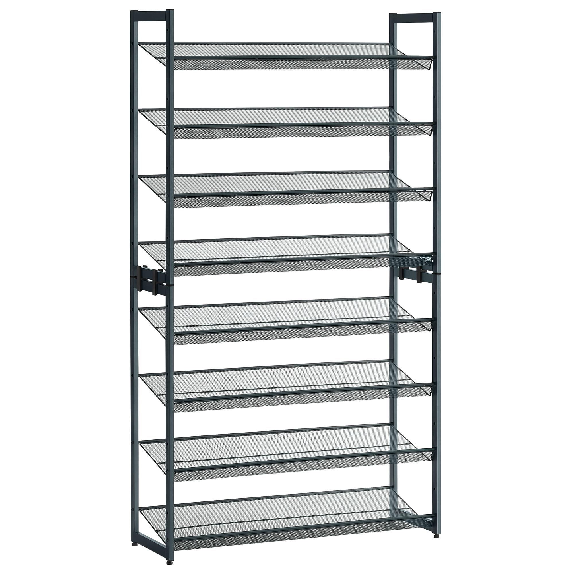 REGÁL NA TOPÁNKY DAN 2 - čierna/sivá, Trend, kov (92.5/163.5/30.7cm) - Boxxx